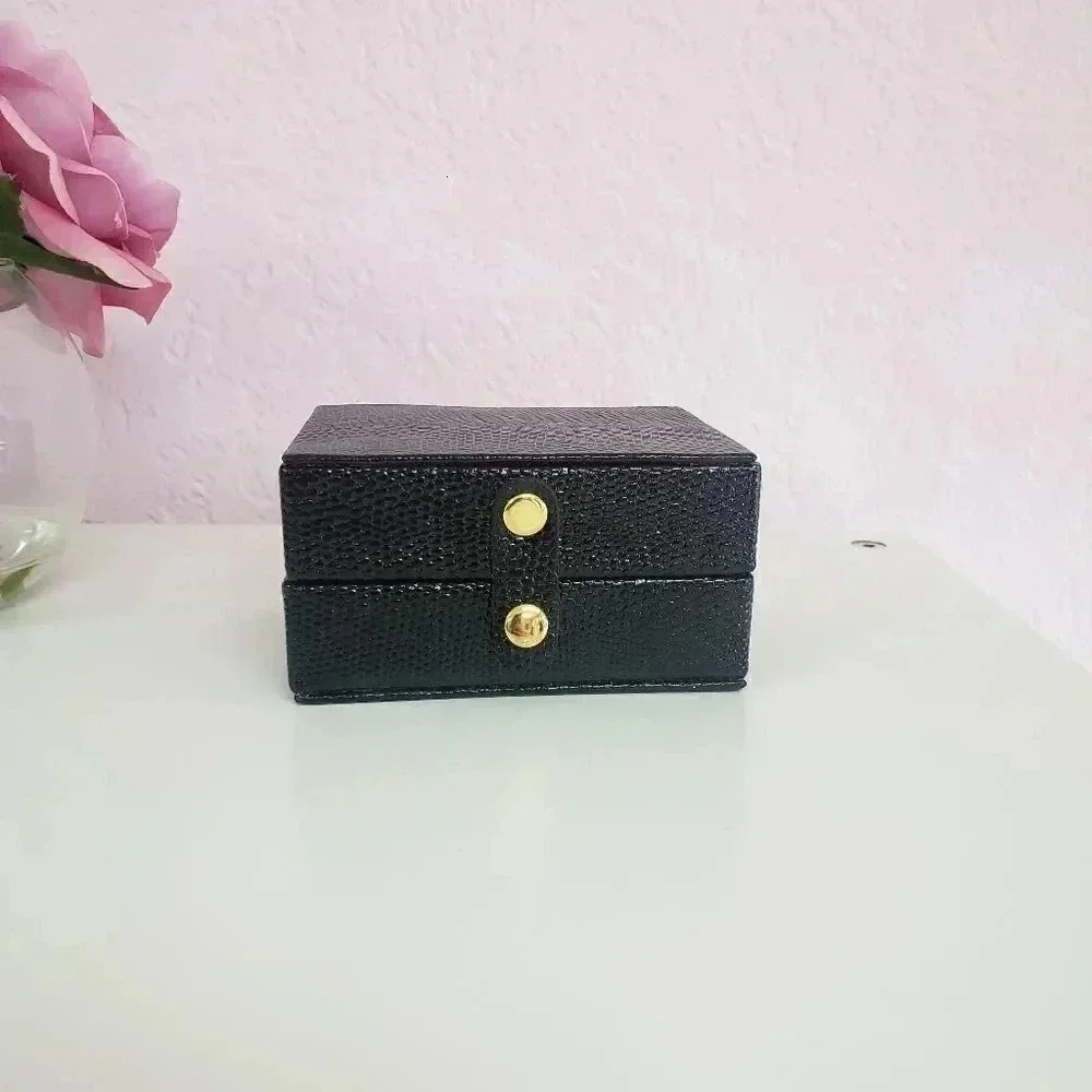 Square Black Mini Jewelry Organizer